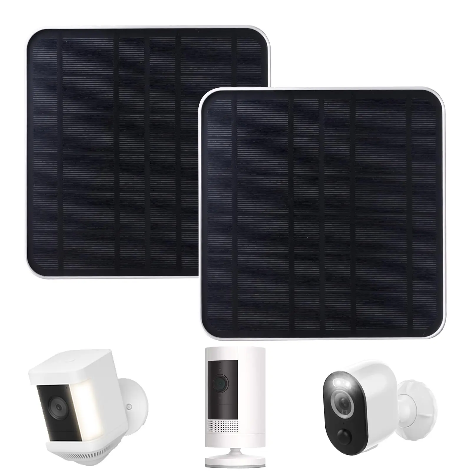 10W 5V Solar Panel for Ring Spotlight Camera/Ring Stick Up Camera DC3.5x1.35-port Outdoor Solar Cells Charger 360 Rotating