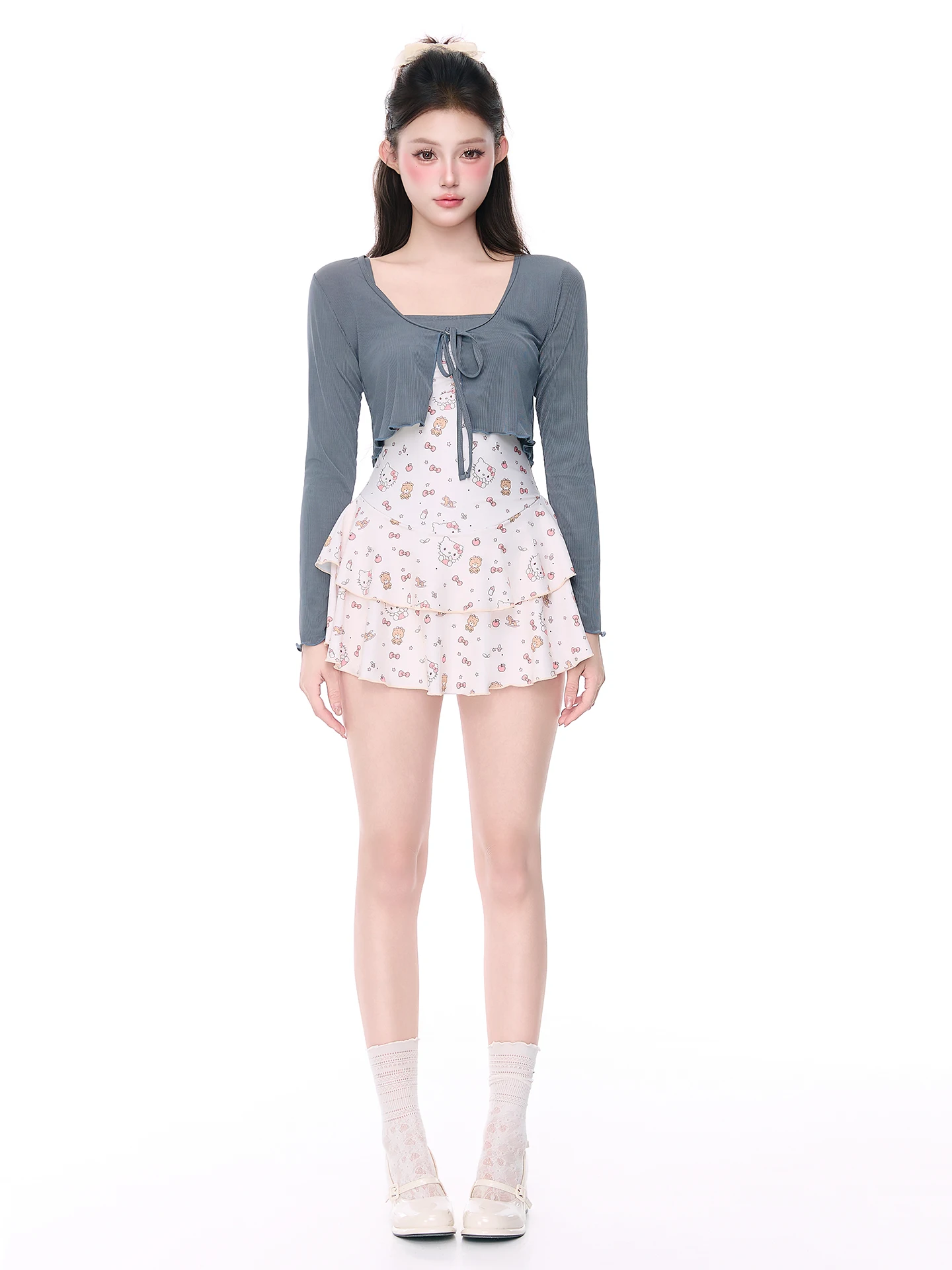 

Слитный купальник Sweet Sle для женщин: высокоэластичный, из нейлона, с длинными рукавами, термокостюм для пляжа и отдыха, повседневный пляжный купальник