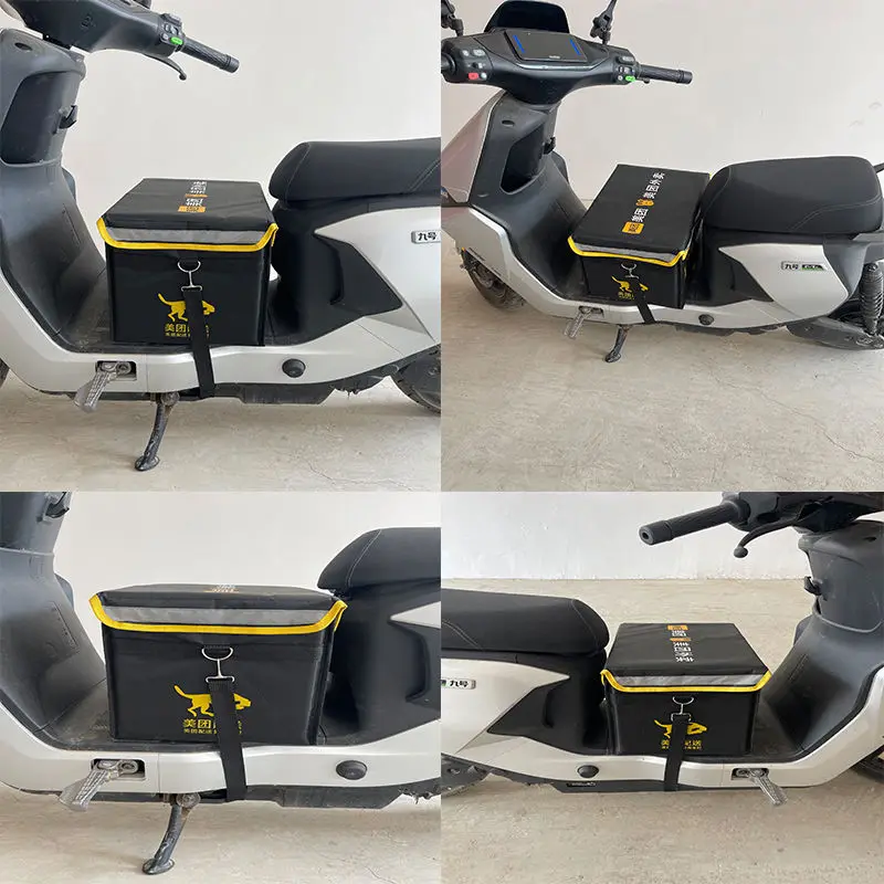 

Meituan Takeaway Box Pedal Sle Thermal Box Hard Cover Waterproof Insulated Meal Box 2025 New Footrest Box