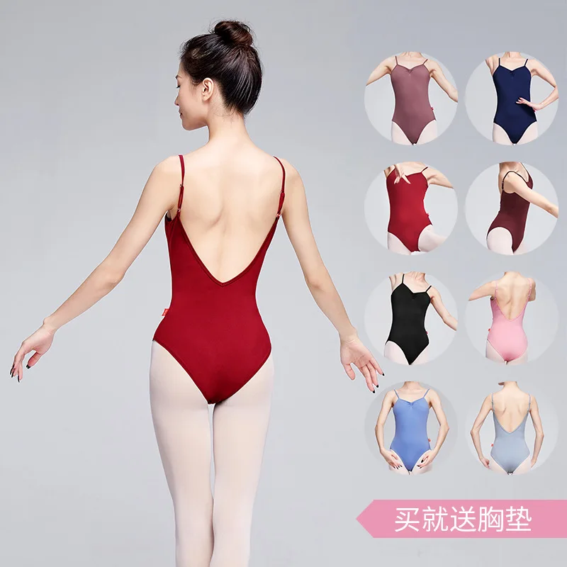 Ballet Dance Practice Clothes Women's Suspenders Halter Top Dance Clothes Gymnastics