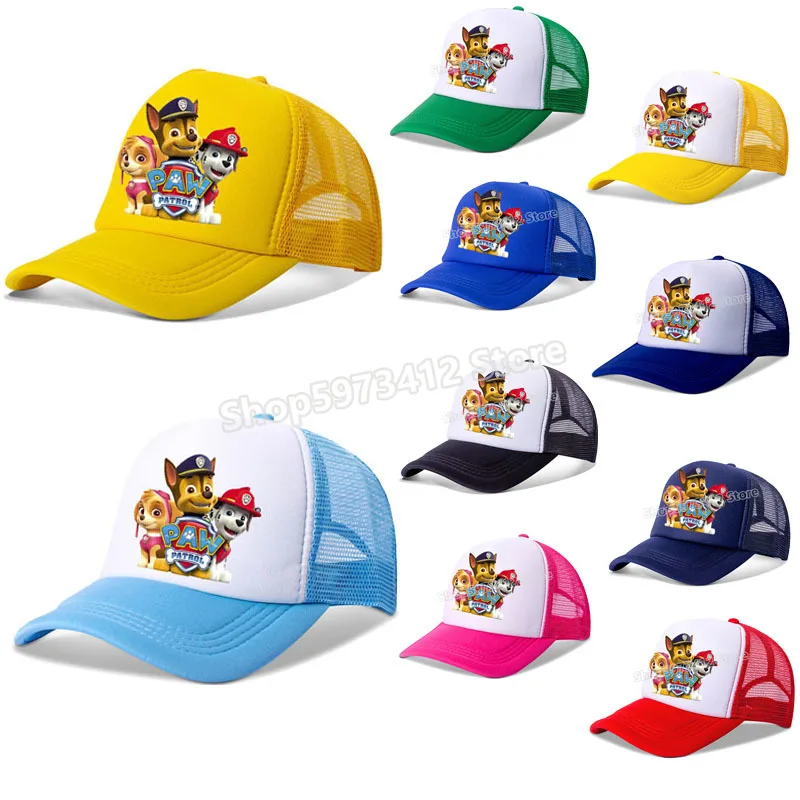 Paw Patrol Net Cap Korean Version Peaked Cap Baseball Cap Autumn Hat Bonnets Wholesale Beanies for Kids Dog Winter Accessories