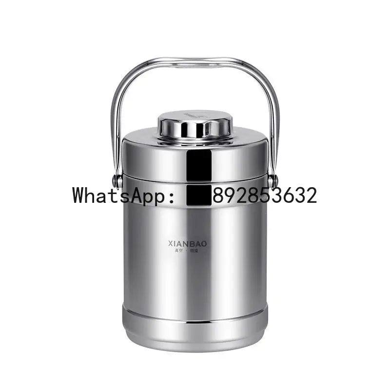 

PYJ double-layer stainless steel thermal insulation rice bucket 3-layer thermal insulation rice bucket with lid