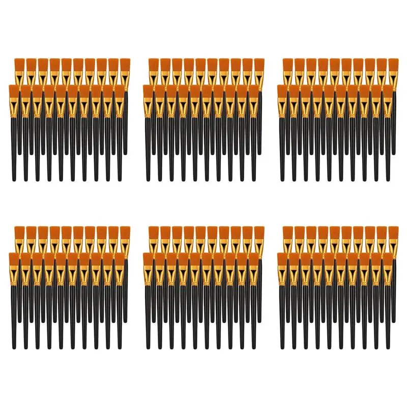 

Superb 120 Pcs Flat Brush Set, 1 Inch Wide Watercolor Brushes Oil Painting Brushes, Big Paint Professional Brushes