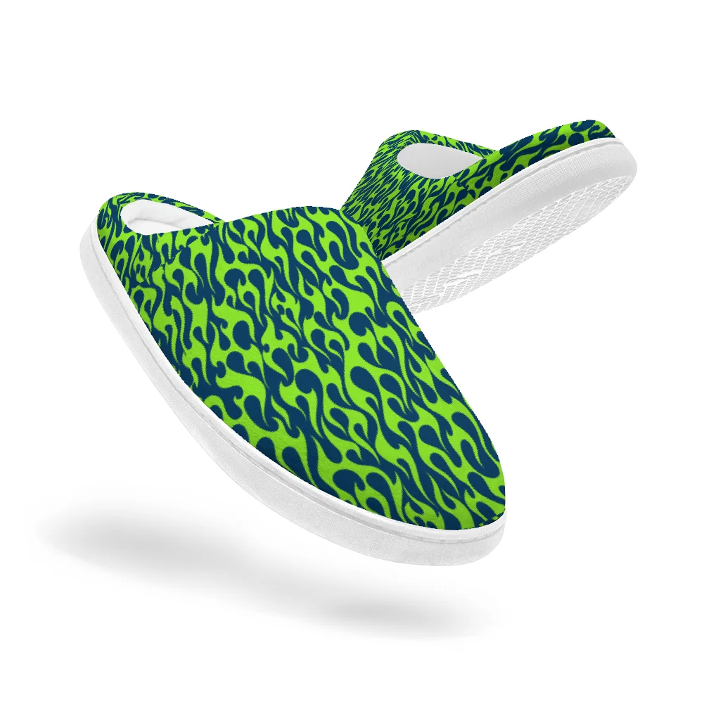 

Custom Shoes Keep Smiling Home Cotton Slippers for High Quality Plush Casual Keep Warm Shoes Thermal Slipper