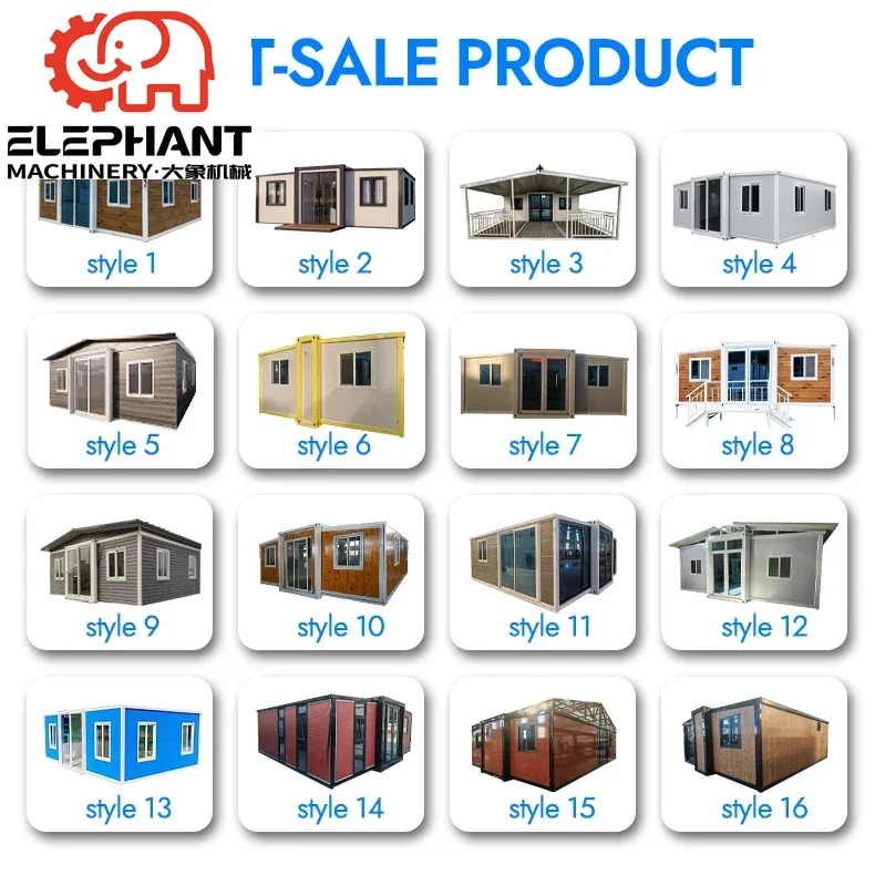 Fully Furnished Premade Waterproof 20ft Prefabricated Folding Expandable Container House Prefab Home 2 Bedroom
