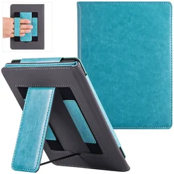 Étui de support pour Pocketbook InkPad Turn2, Pocketbook InkPad4 eReader, housse en cuir PU avec deux sangles de main, veille automatique, réveil