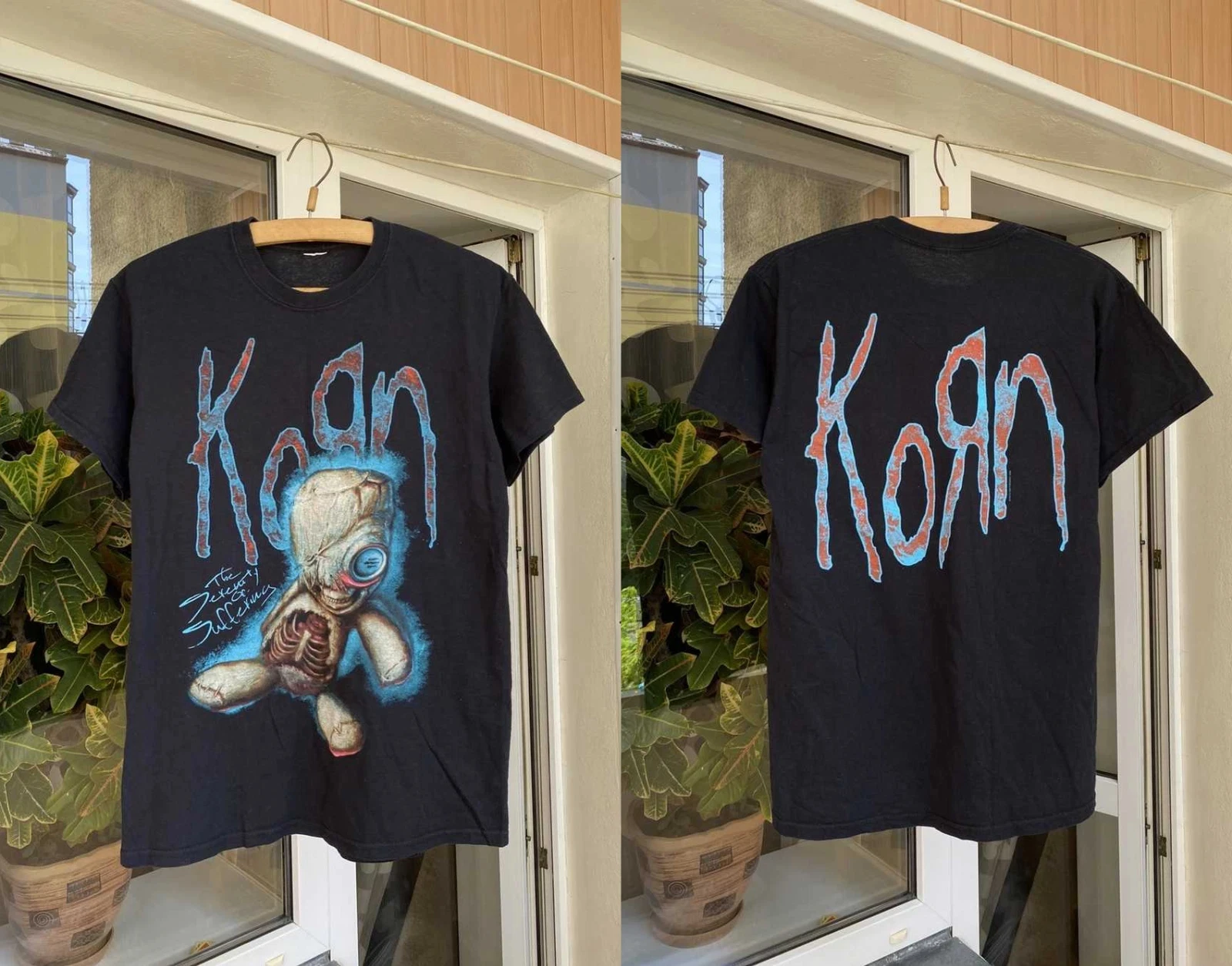 

Футболки с группой 2025 года, футболки в стиле рок, футболки Korn 2016 The Suffering of Serenity, хлопковая футболка с короткими рукавами и круглым вырезом с принтом