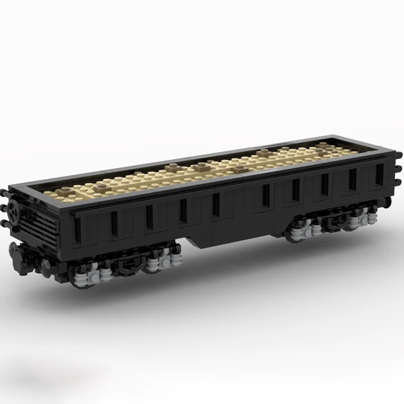 Nouveau modèle de train gondole 739 pièces City Technical Tracks Railway Moc, blocs de construction DIY, idées créatives, jouets en briques, cadeau d'anniversaire