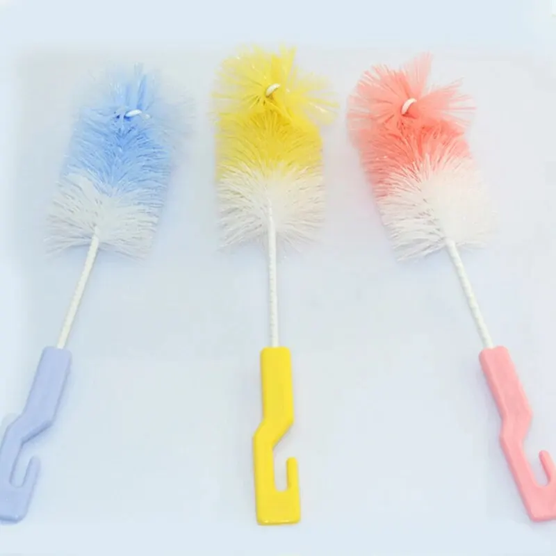 Anpei Baby Specific Nylon Pacifier Newborn Rotating Washing Bottle Cleaning Brush Two Piece Set view 2