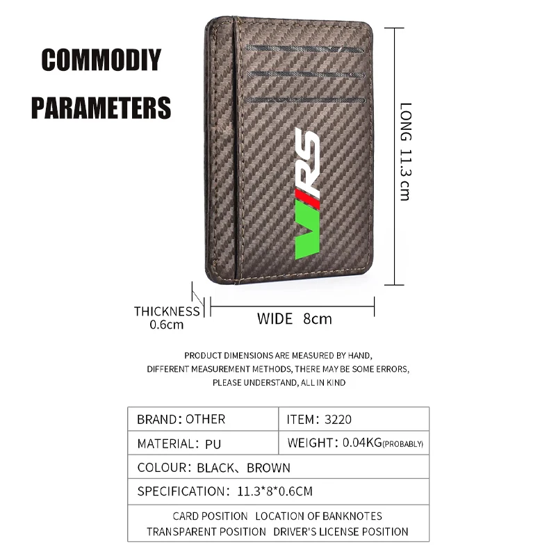 Мужские тонкие минималистичные кожаные кошельки с передним карманом, рчид Блокировка кредитных карт для Skoda VRS Octavia Fabia Rapid A7 Kodiaq Karoq