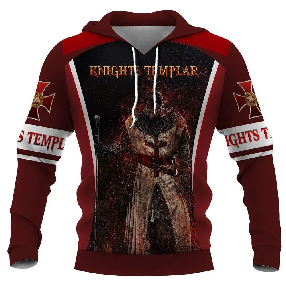 

New 3D Printing Knight Templar Fashion Men Women Tracksuits Crewneck Hoodies Plus Size S-7XL Harajuku Four Seasons Casual