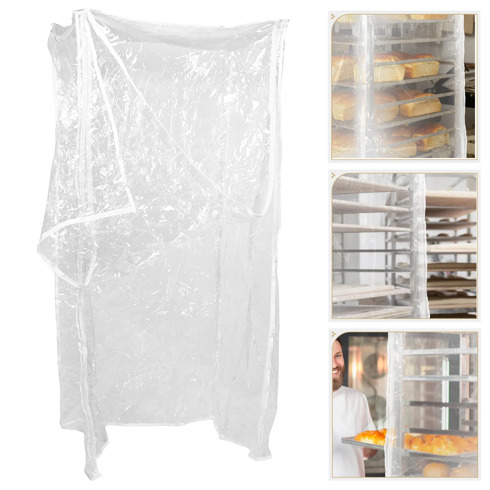 

Transparent PVC Bun Pan Rack Cover Reusable Kitchen Appliance Protector for Bread Maker Toast Rack Clear Dustproof Protective