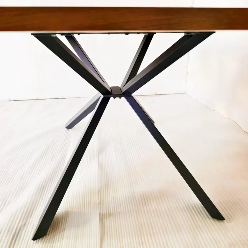 Cross Wrought Iron Table Legs Household Dining Coffee Table Bracket Plastic Spray Anti Rust Furniture Hardware Rack Wholesale