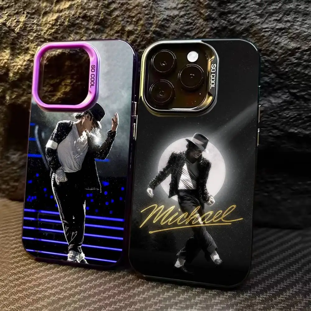 

Singer m-Michael j-Jackson Thriller Phone Case For iPhone 17,16,15,14,13,12,11,Pro Max,Plus Candy Silver Cover