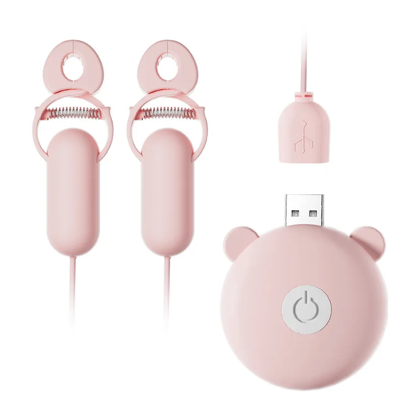 Two color breast clip breast stimulation massage vibrator for women masturbation and flirtation toys for breasts stimulator