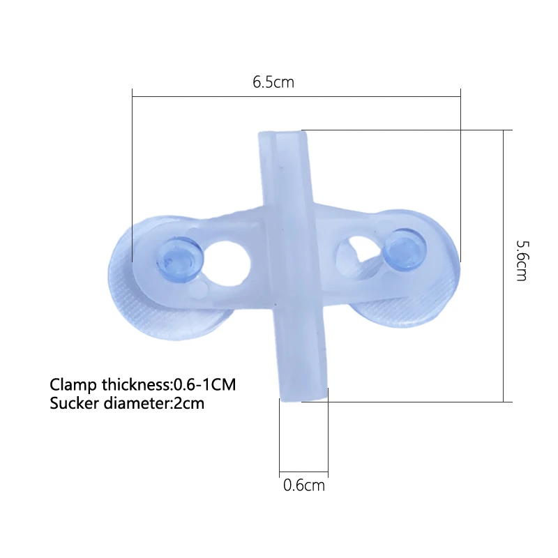 2Pcs Aquarium Fish Tank Partition Plate Isolation Clip Glass Clamp Suction Cup Breeding Separation Divider for Aquatic Pets view 6