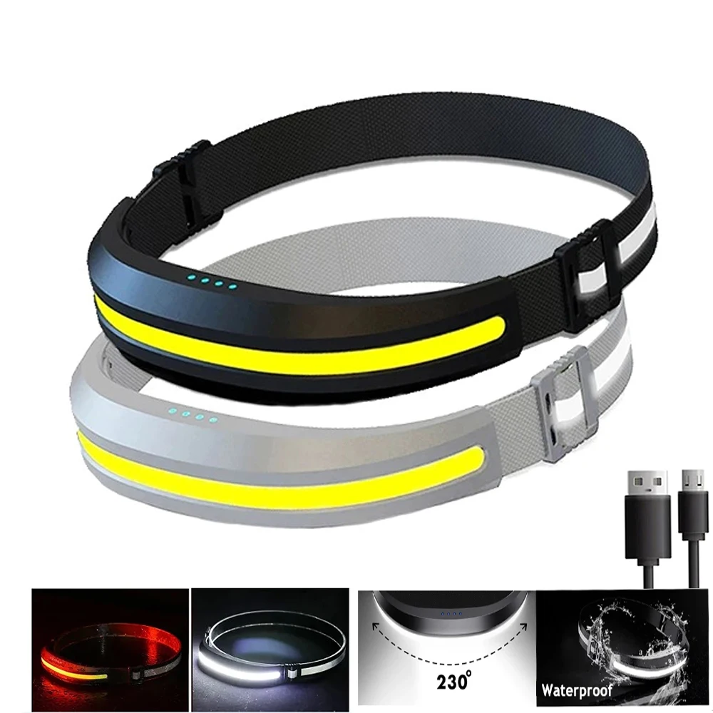 

Search Light New Red and White Light Source LED COB Headlight Outdoor Strong Light USB Charging Headworn F Charging Work Lights