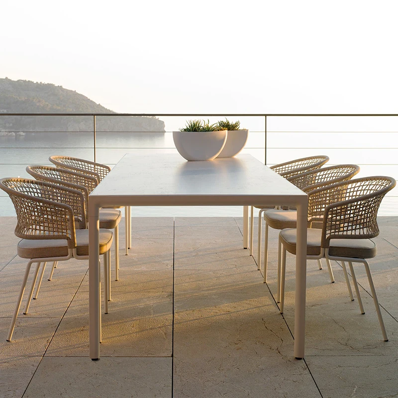 

Outdoor tables and chairs Outdoor courtyard Open-air milk tea Coffee shop Rattan chair combination outside the homestay