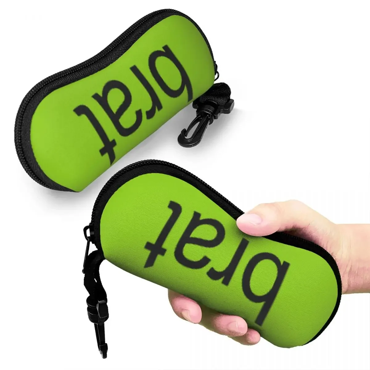 

Brat Charli Xcx Shell Glasses Case Protective Sunglasses Box Women Men Soft Eyeglasses Bag Pouch