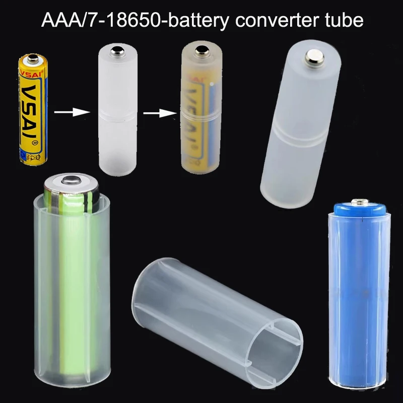 Battery conversion tube AAA/7 conversion AA/5,18650 conversion 21700/26650 battery conversion cartridge conversion box