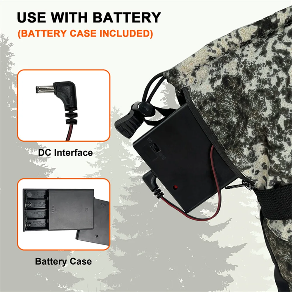 قفازات التدفئة للدراجات النارية شاشة تعمل باللمس قفازات تسخين كهربائي مع صندوق بطارية في الهواء الطلق الشتاء ركوب الدراجات التدفئة التزلج قفاز #2