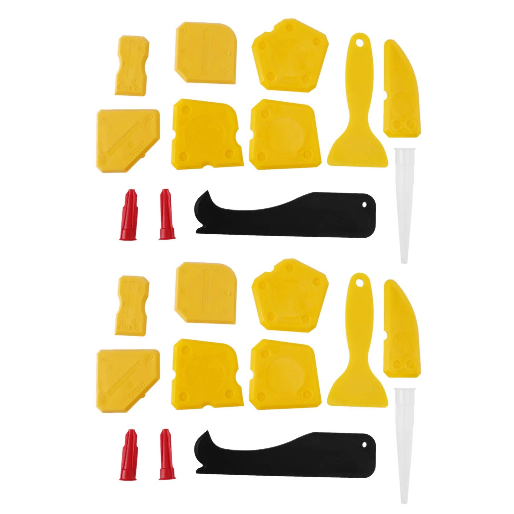 ชุดเครื่องมือยาแนว ABFY-24 ชิ้น ชุดเครื่องมือสำหรับงานซิลิโคน  เครื่องมือขูดยาแนว  เครื่องมือขจัดคราบยาแนว  หัวฉีดยาแนว และฝาครอบหัวฉีดยาแนว