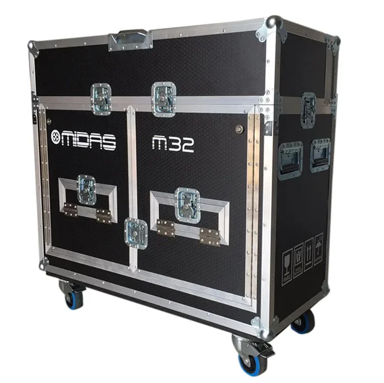 Flight Road Mixer Case for Midas M32 DJ Digital Mixer Air Fly Road Case with Brake Casters