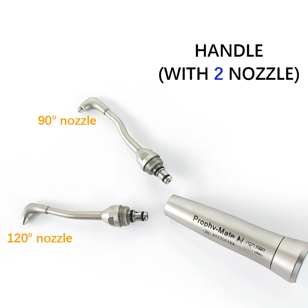 Dental Air Polisher NEO with 2 tips (90° & 120° ) For QD Couplings Free gift of a 4-hole quick connector Dentistry Tools