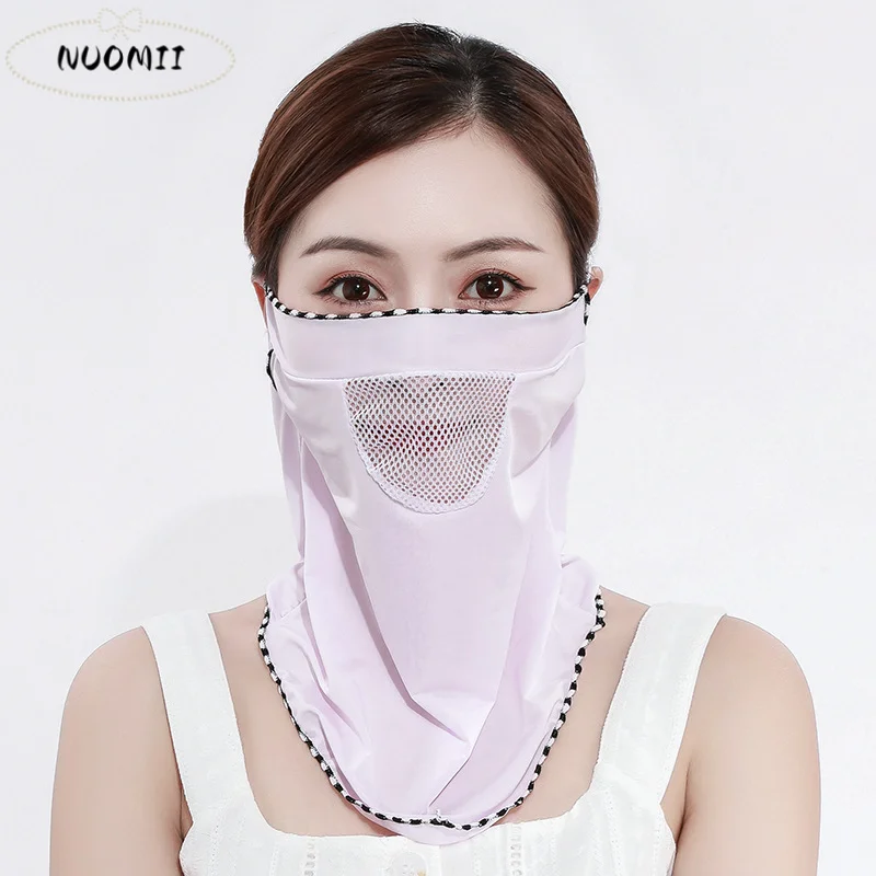 

Легкая уличная маска-шарф из ледяного шелка для защиты шеи и лица от ветра и холода