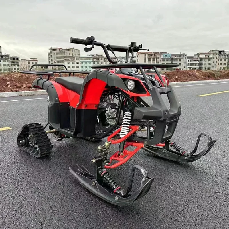 (Sea shipping) Automatic transmission 125cc horizontal bar four-stroke air-cooled kids electric snowmobile view 3