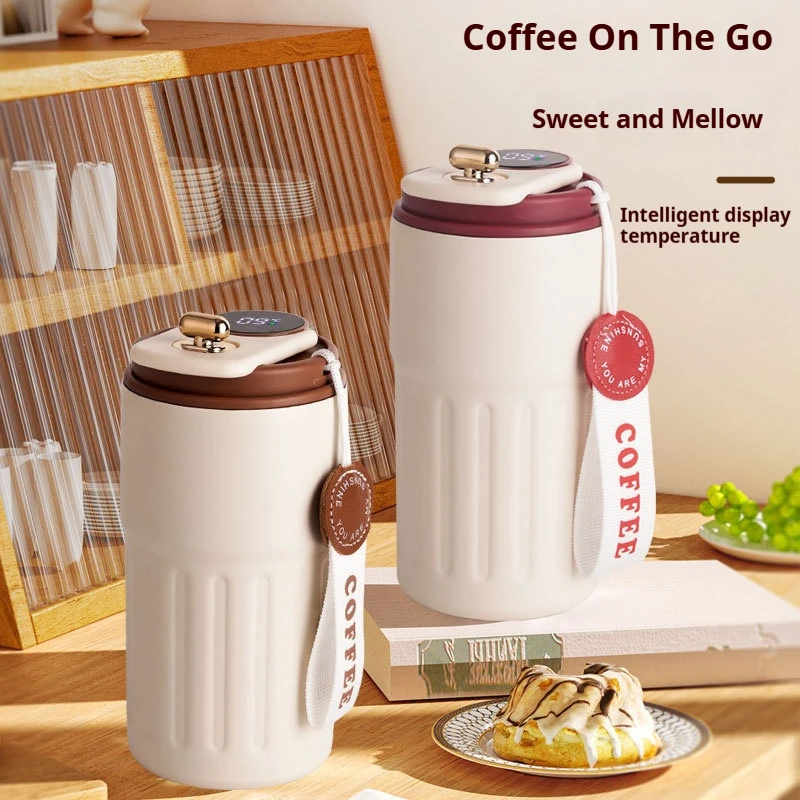 450ML LED Temperature Display Stainless Steel Thermal Water Bottle Coffee Cup Travel Vacuum Flask Keep Cold and Heat Thermal Mug - view 6