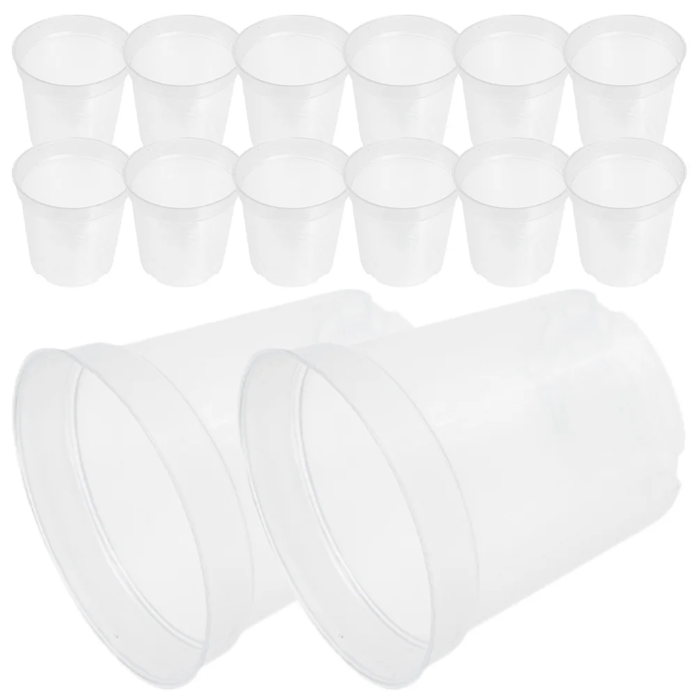 30 Stück Kindergartentöpfe aus Kunststoff mit Entwässerungslöchern für den Innen- und Außenbereich, Gartenpflanzung, Wachstumstöpfe, Blumentöpfe, Heimdekoration, Sukkulenten