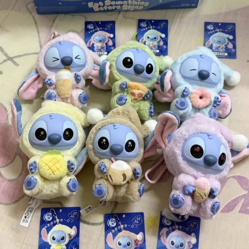 Originele Stitch kan niet te slaperig worden zonder een hapje van een serie Vinyl Blind Box Dolls Hanger Schattige pop sleutelhanger Kawaii Gift