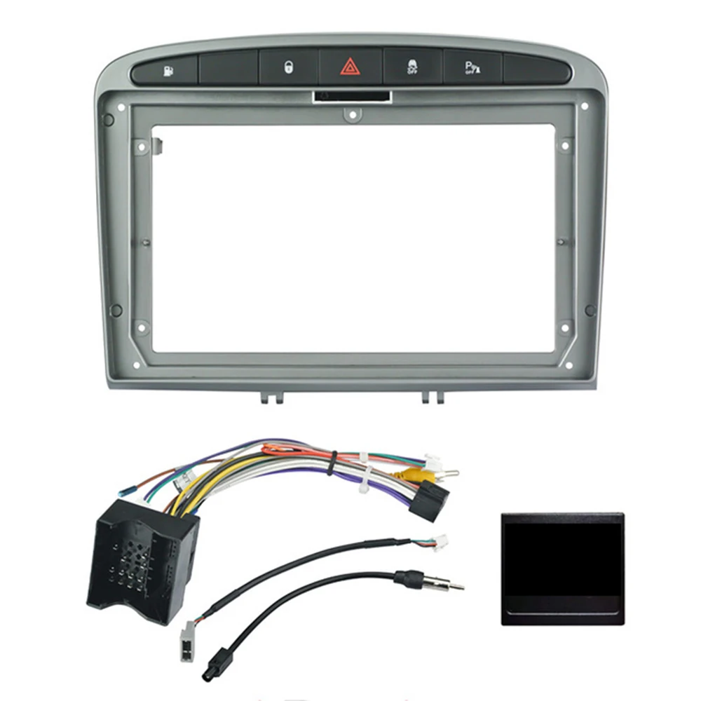 

9Inch Car Stereo Fascia Panel Frame DVD Panel Bezel Frame Installation Trim Kit Fit for PEUGEOT 308 408 2008-2016