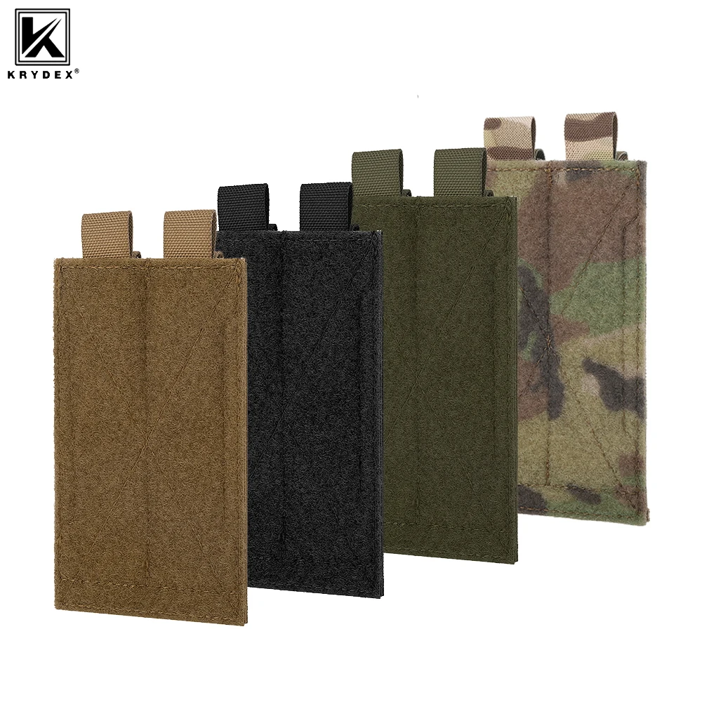 KRYDEX Tactical Vest Molle Loop Adapter Panel For Attching ID Patches EDC Tool Bag Pouch 3*5.7 inch