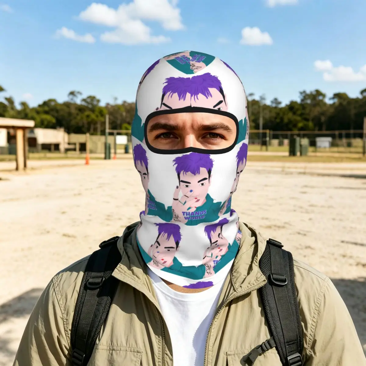 Thanos World Squid Game 2 Netflix Breathable Thin Balaclava Full Face Mask Sun Protection Neck Gaiter For Motorcycle