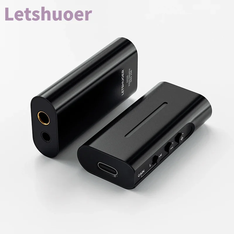 Letshuoer DT03 Headphone Amplifier Portable High Resolution DAC/AMP Supports 32bit/384kHz with USB Input an3.5mm/4.4mm