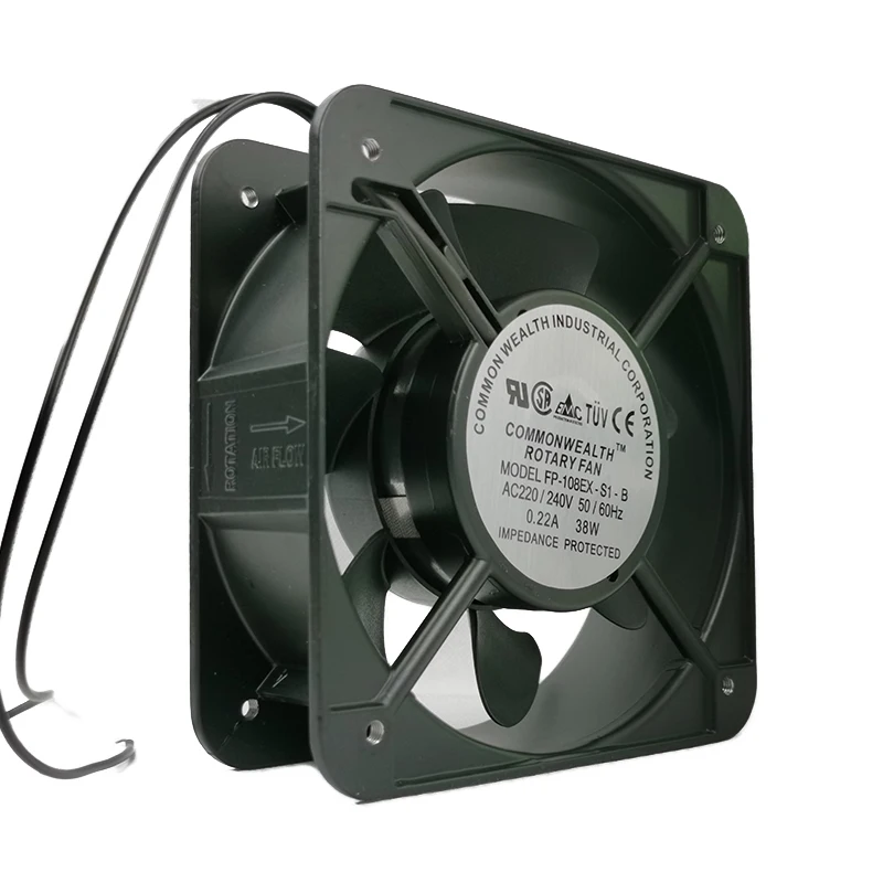 Kipas Pendingin FP-108EX-S1-B 15051 Persegi 150x150x50mm AC 0.22A Kipas Industri Efisiensi Tinggi