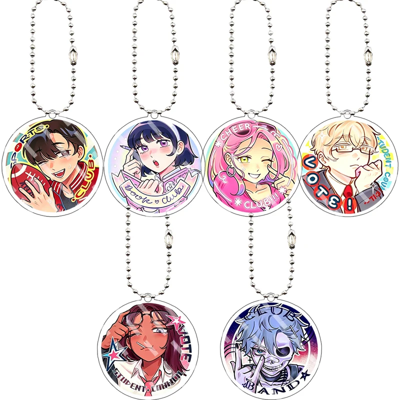 

Fashion Anime Alien Stage Cute Acrylic Keychain Women Men Double-sided Print Peripheral Jewelry Accessories Pendant Charm Gifts
