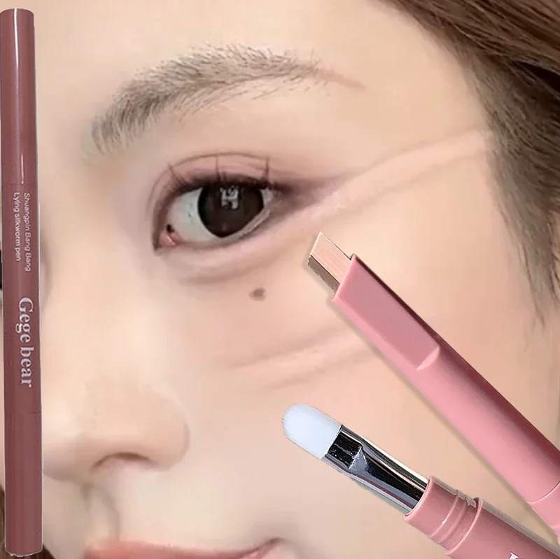 

Dual Headed Under-Eye Matte Highlight Shadow Pencil Nude Beige Brown Brighten Lying Silkworm Eyeliner Pen