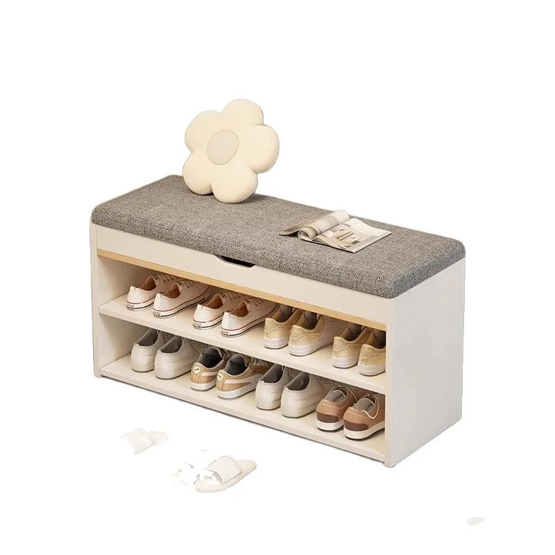 HYS shoe changing stool home door shoe rack can sit into the home shoe cabinet seat stool integrated door storage stool