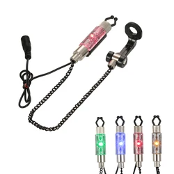 Iron Fishing Bite Alarm Chain Hanger Swinger LED Illuminated Indicator