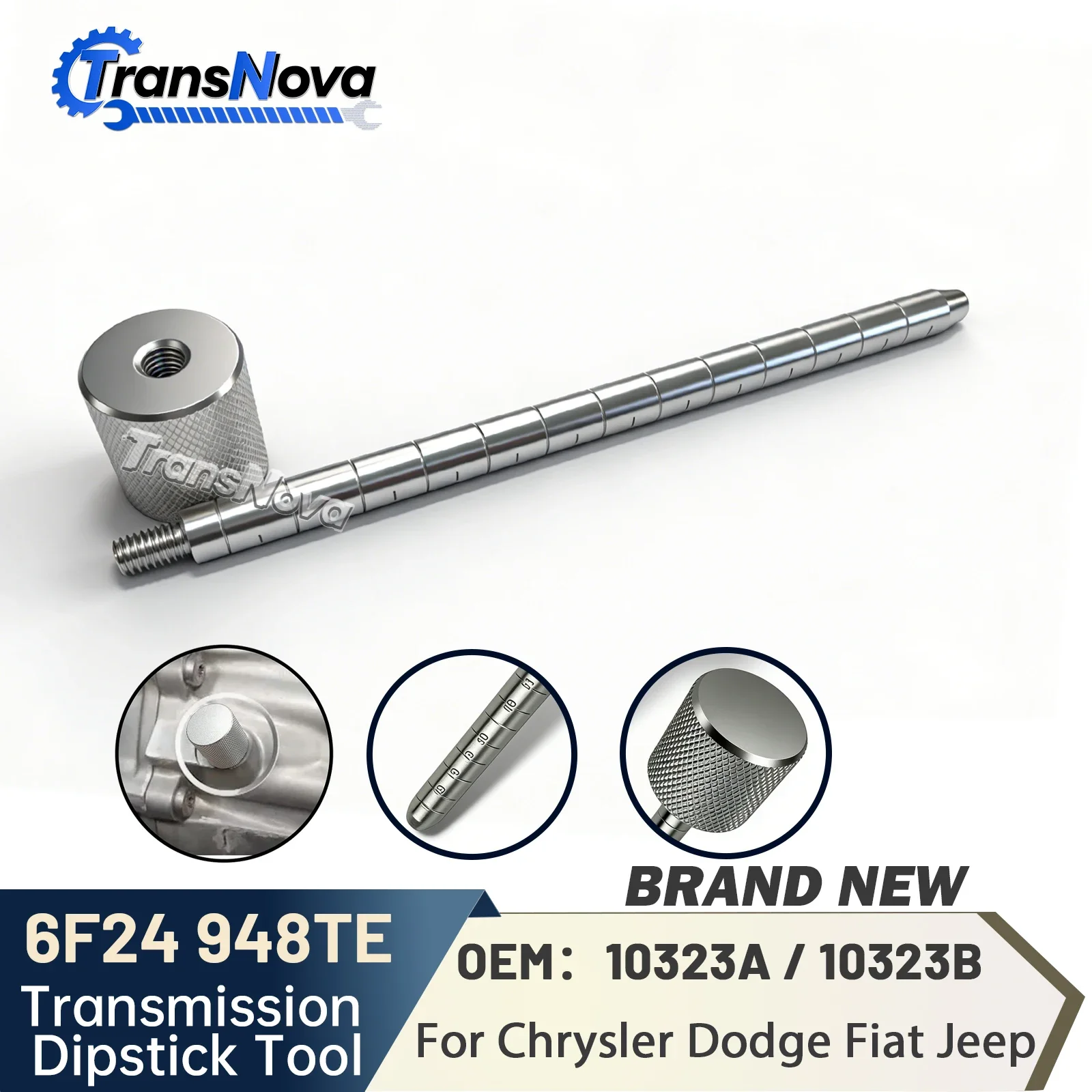 TransNova 6F24 948TE Getriebe-Ölstandsanzeiger Werkzeug 10323A 10323B Getriebe für 1017 Automatikgetriebe Chrysler Dodge Jeep Cherokee Fiat