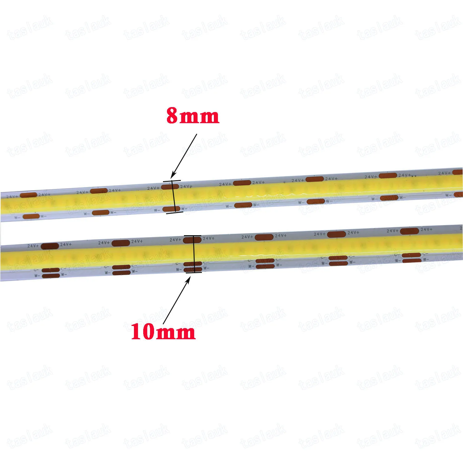 Imagem -03 - Fita de Tira Led Fcob Cct 624 608 Leds Casa Dichte Flexível Fob Cob 10 mm Led-leuchten Ra90 2700k zu 6000k Linear Dimmble 5m 10m