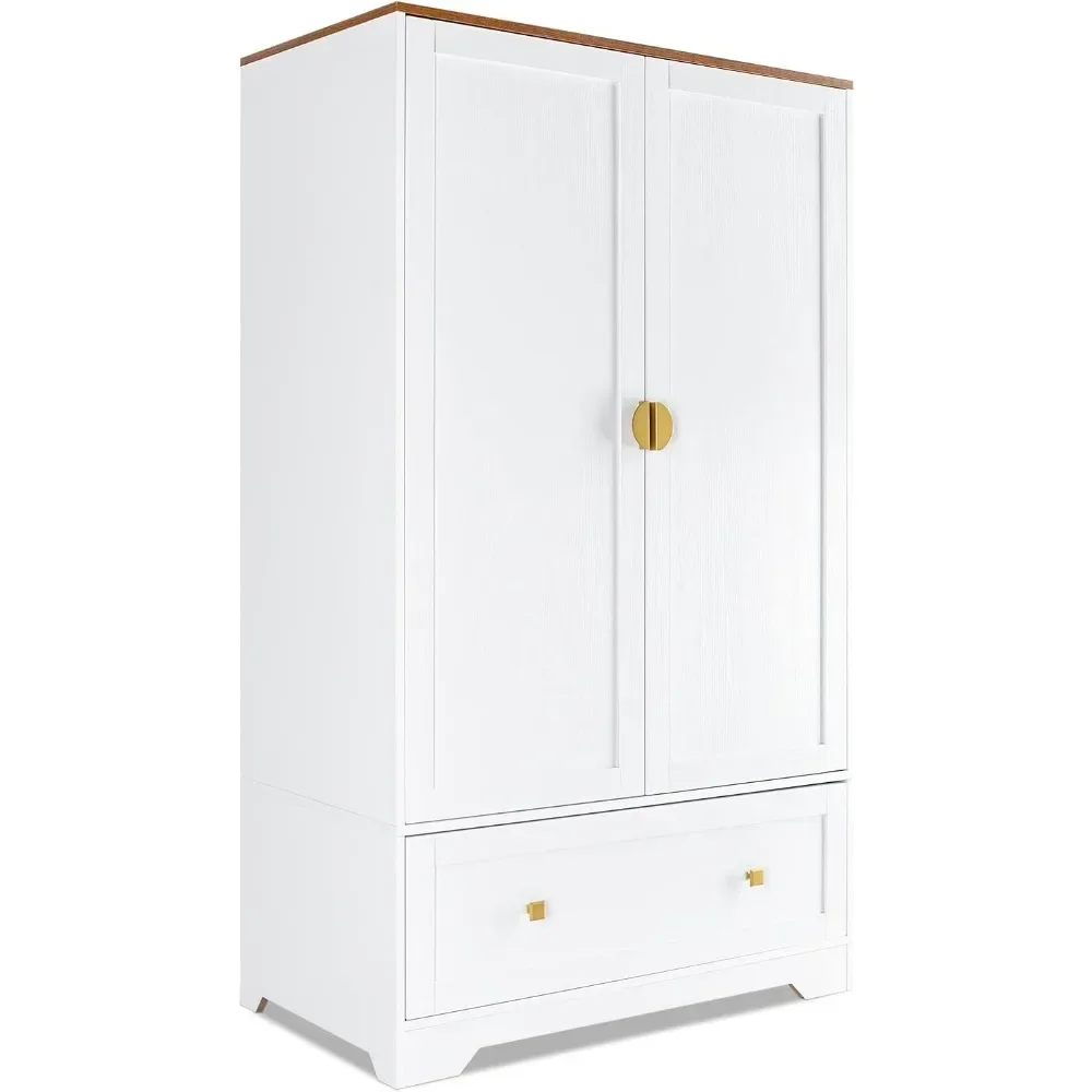 Placard de garde-robe, armoire blanche en armoire avec le plus récent