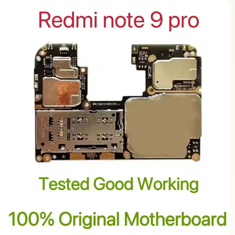 Global Version Original Unlocked Motherboard for Redmi note 9 pro Tested Circuit Plate Main Logic Board for Redmi note 9 pro