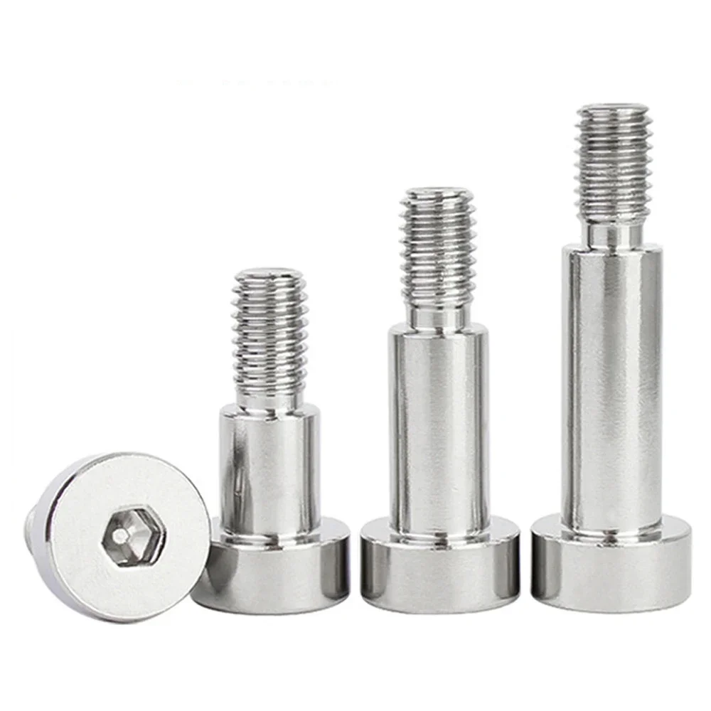 1-10Pcs M2 M2.5 M3 M4 M5 M6 M8 M10 M12 Hex Hexagon Socket Head Roller Bearing Shoulder Screw Bolt 304 Stainless Steel