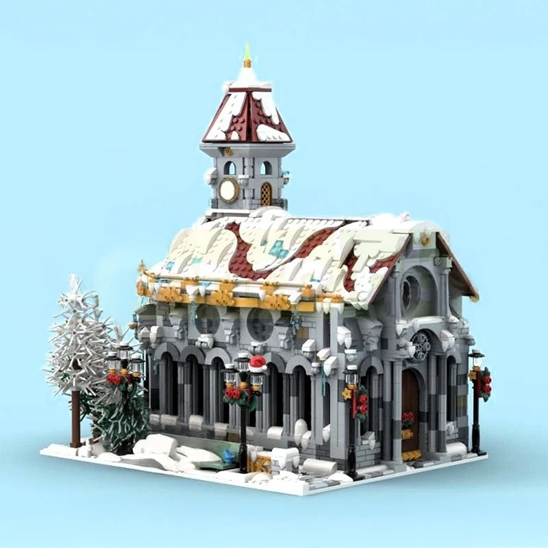 

4017PCS City Hot Selling Street View Moc Winter Village Cathedral model DIY creative ideas Child Toy birthday Gift brick blocks