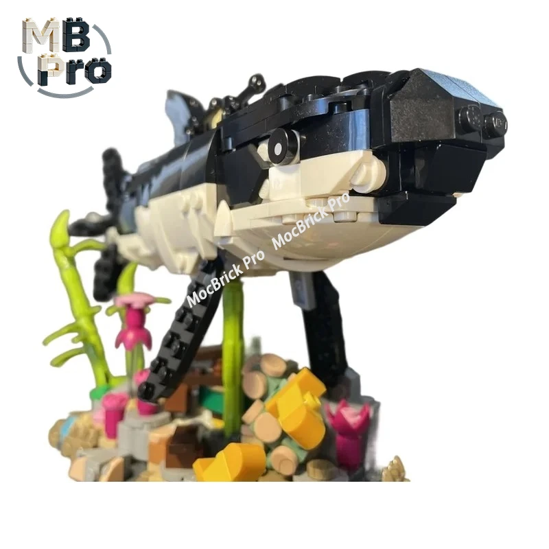 

Конструктор «Фантастическая подводная лодка-акула» (MOC), креативное подводное судно для любителей строительства