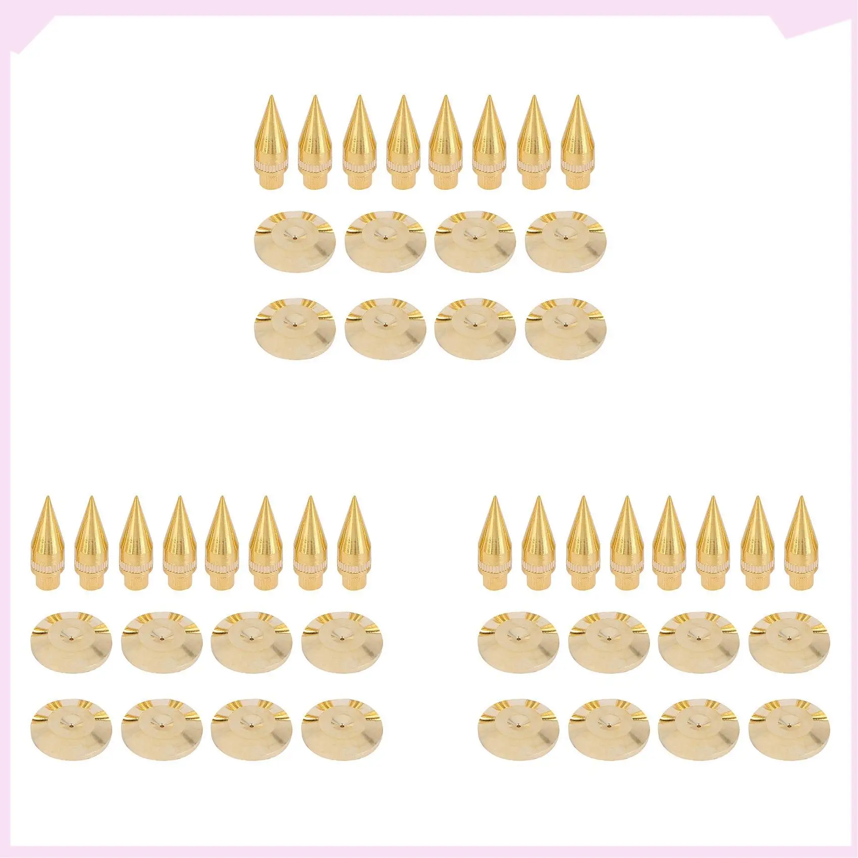 

B24B 24 Pairs 6 X 36Mm Copper Speaker Spike Isolation Stand + Base Pad Feet Mat Speaker Isolation Speaker Isolation Pads